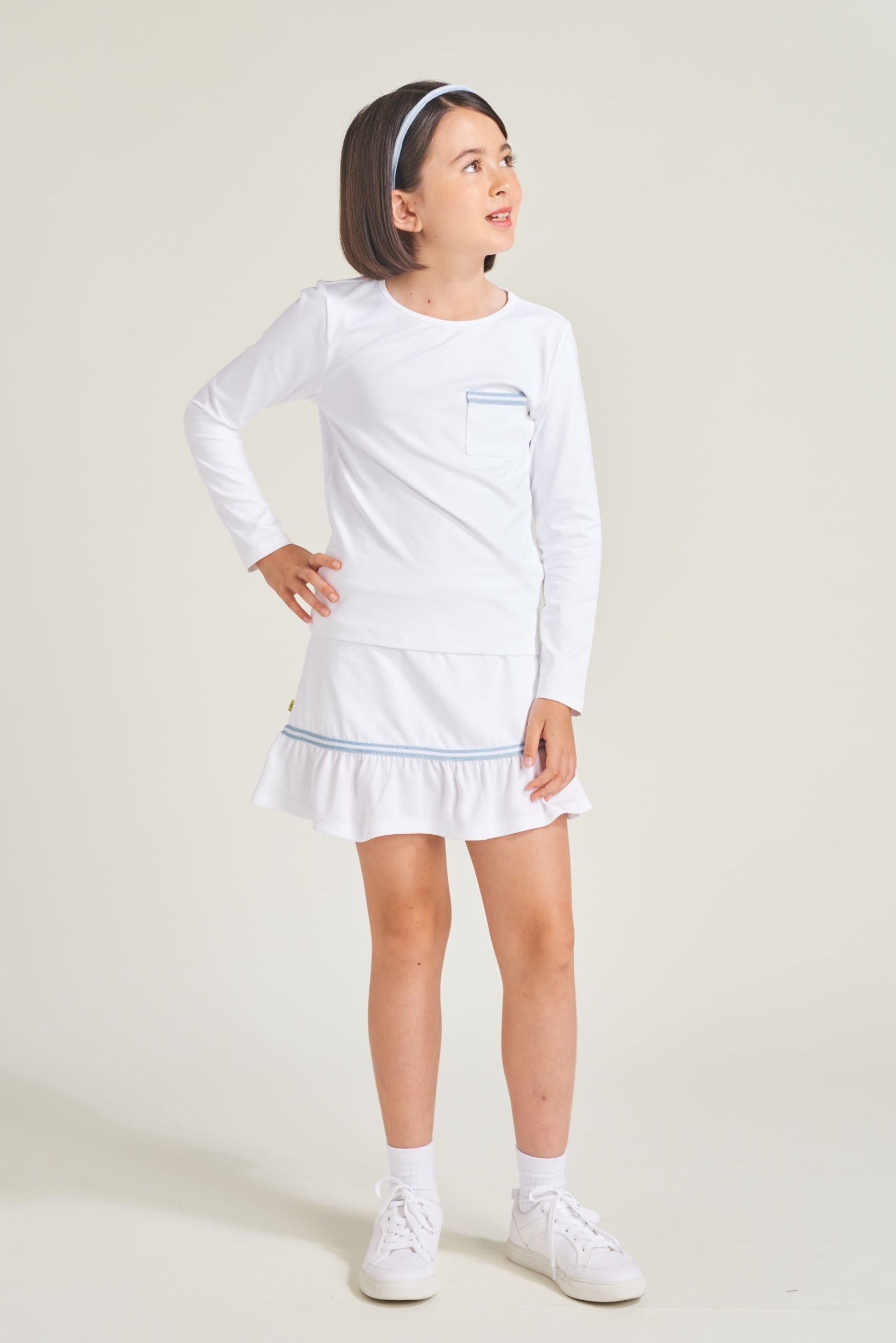 Unisex Kids' Backstripe Long Sleeve T
