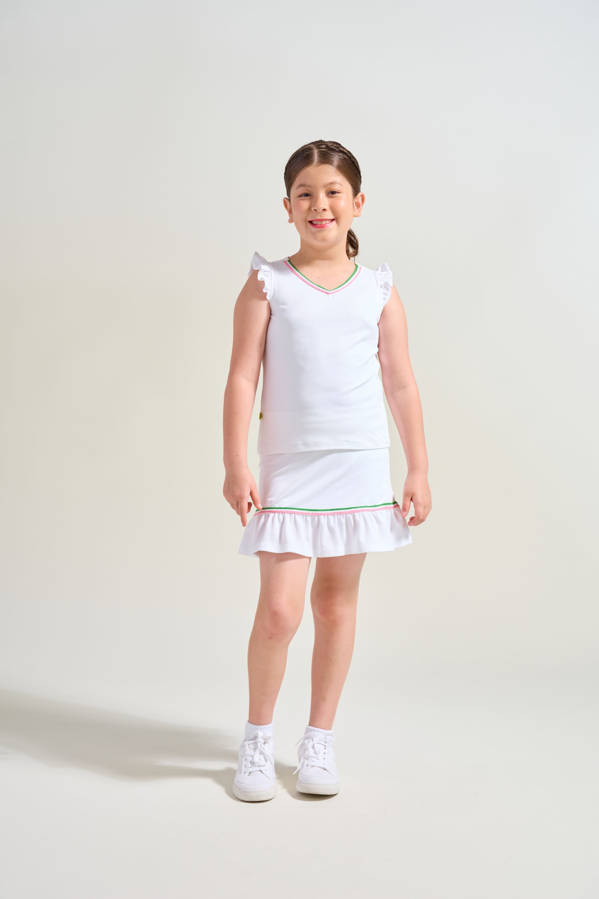 Girls' Baseline V-Neck Ruffle Sleeves