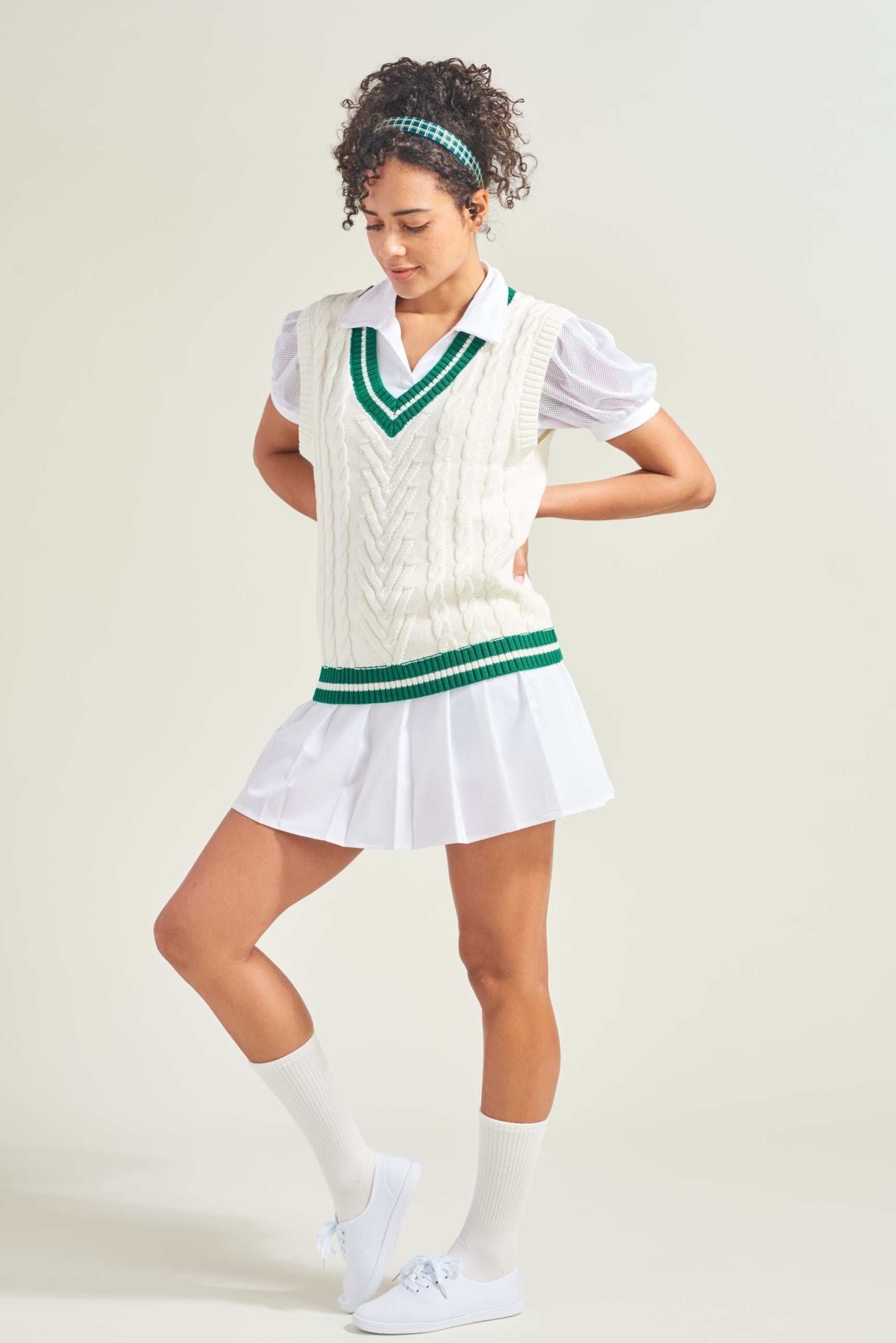 Court Cable Knit Vest