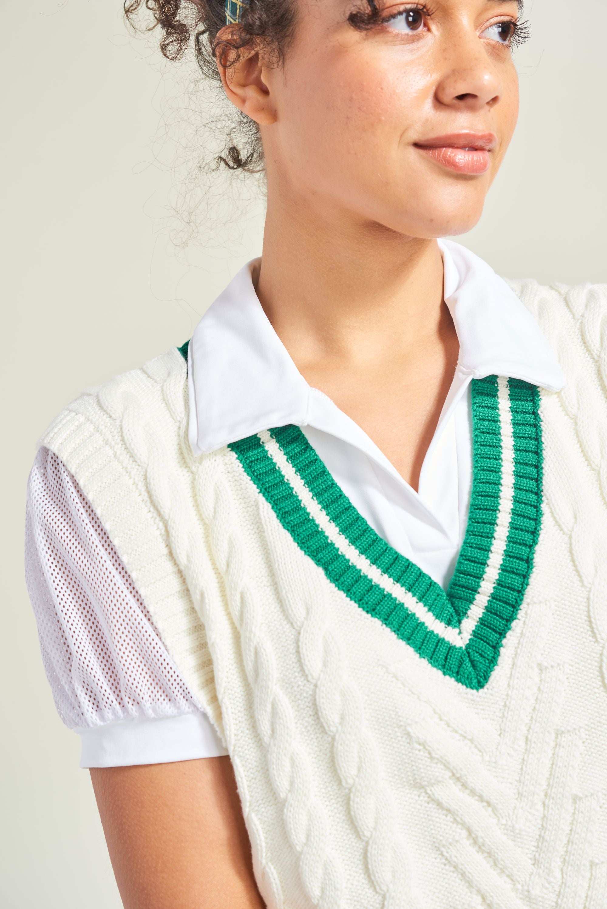 Court Cable Knit Vest
