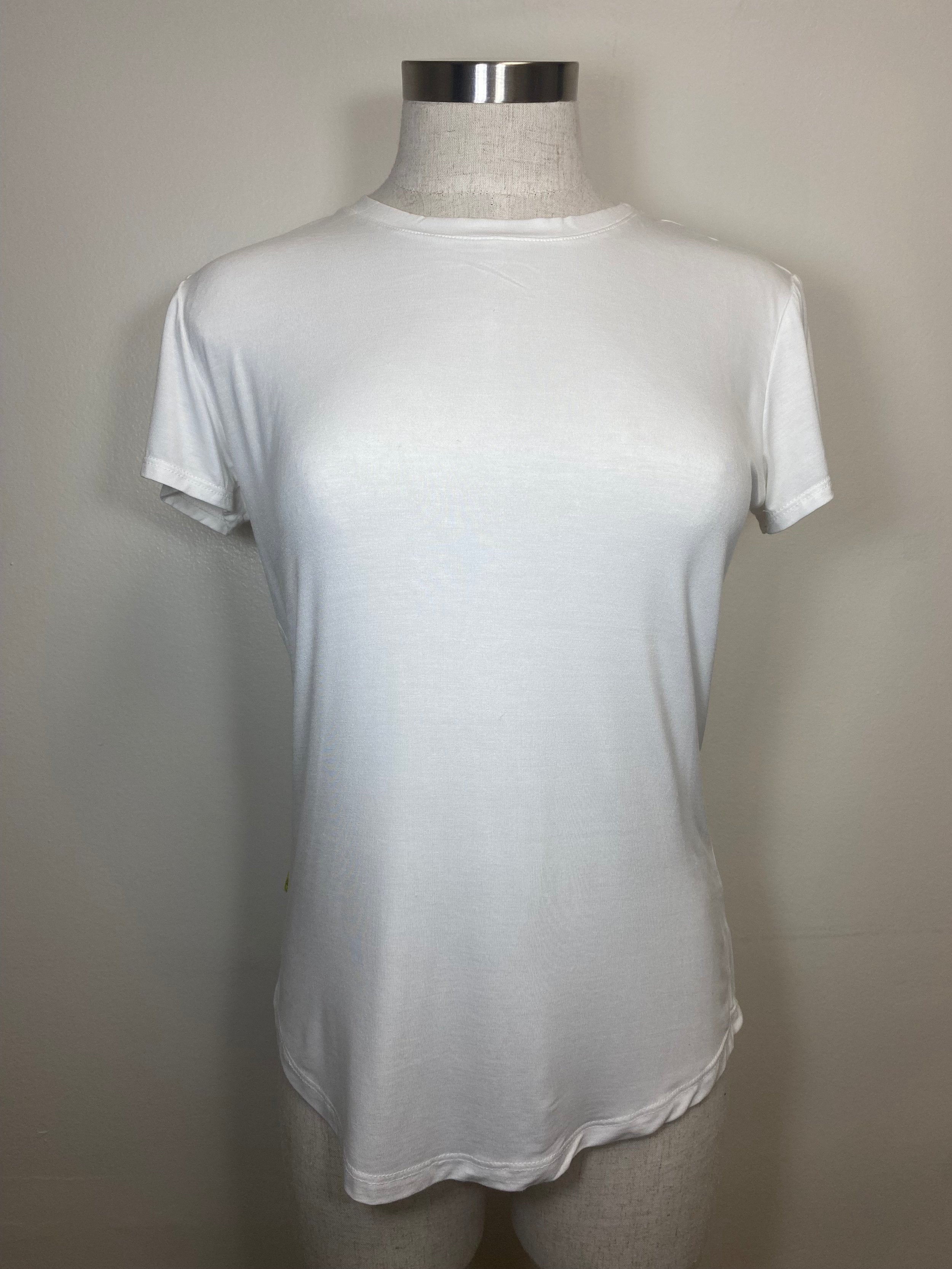 All white workout shirt for women