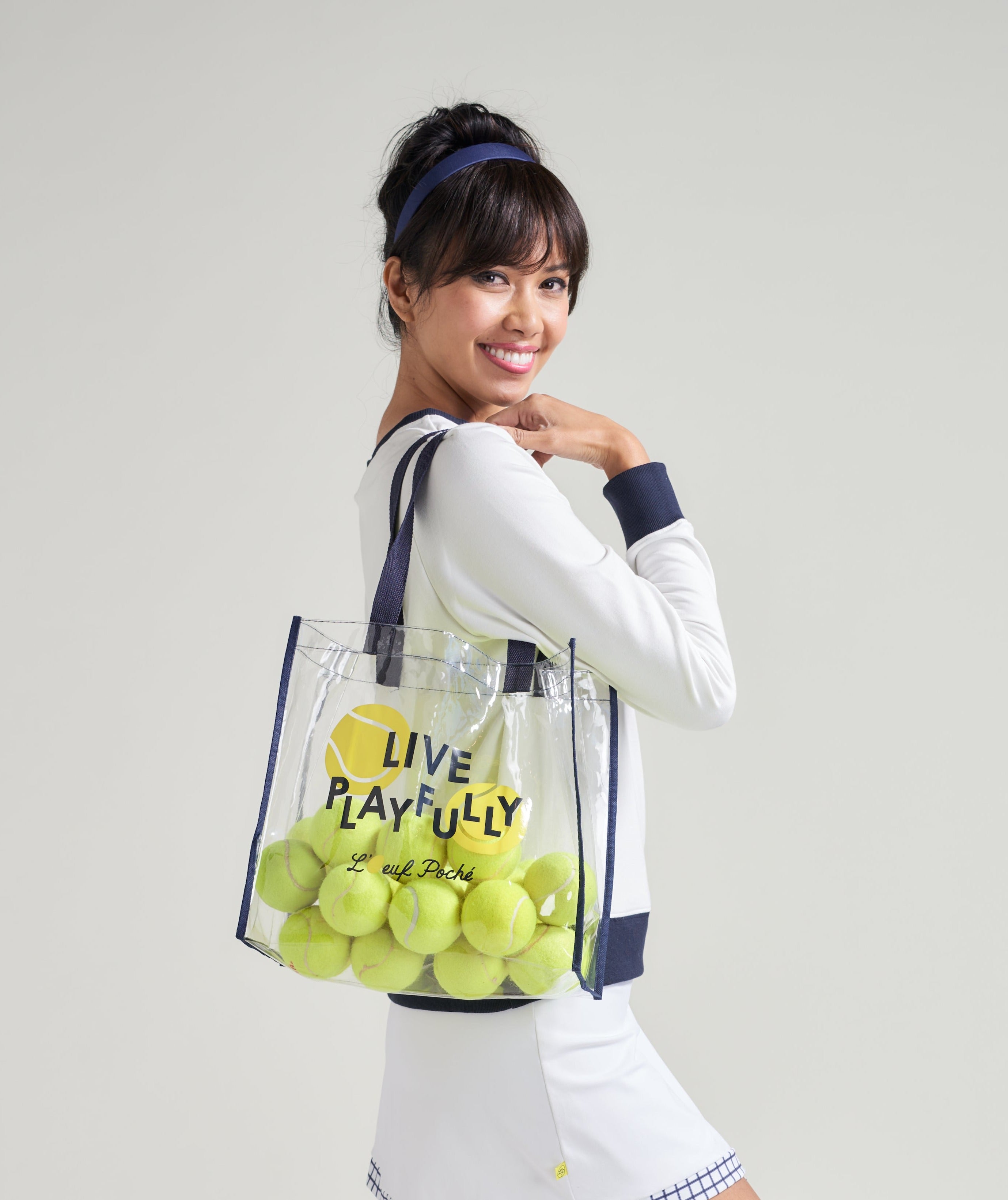 Tennis bag for tennis apparel and tennis accessories.