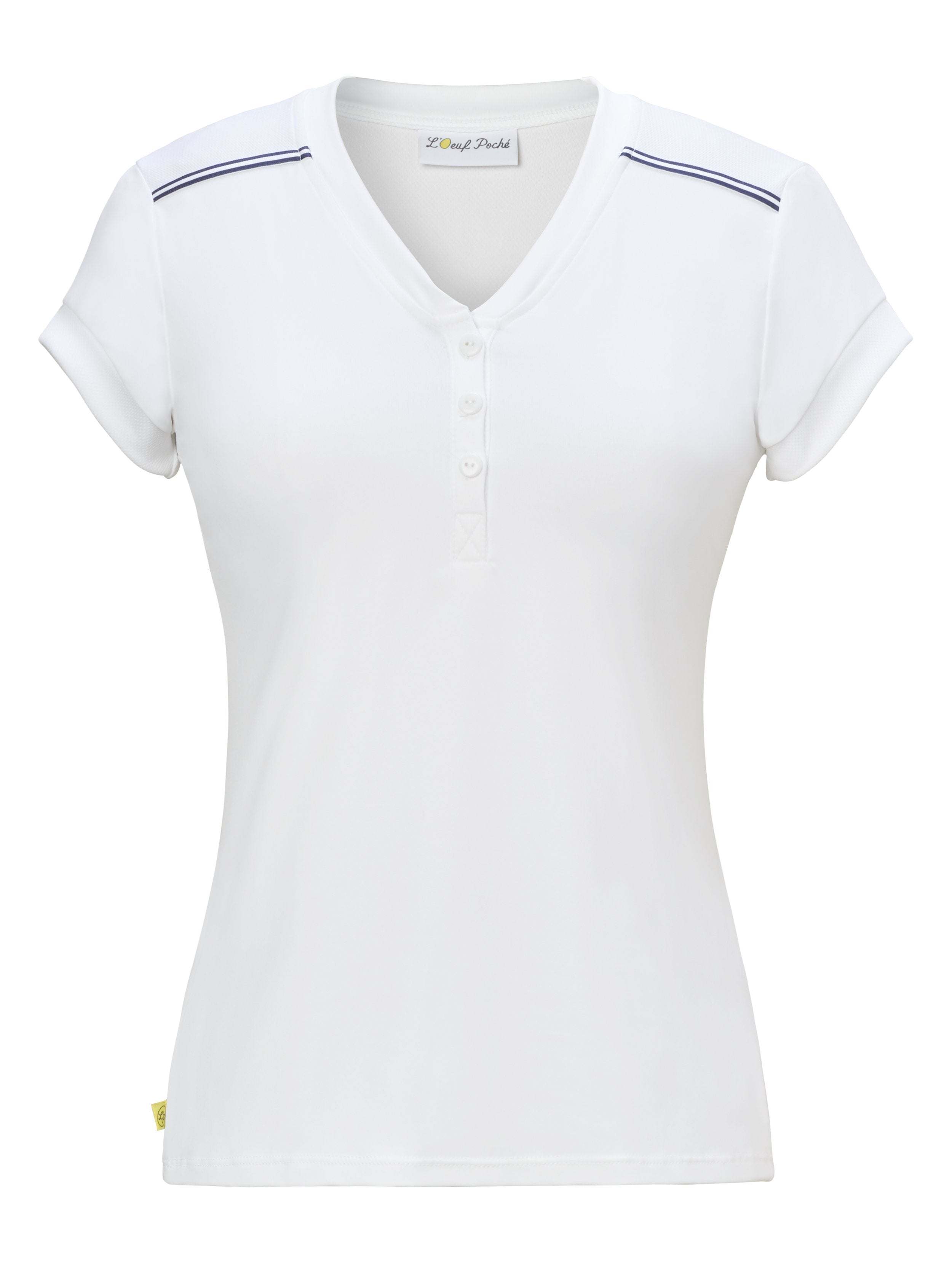 Women's white tennis button down shirt