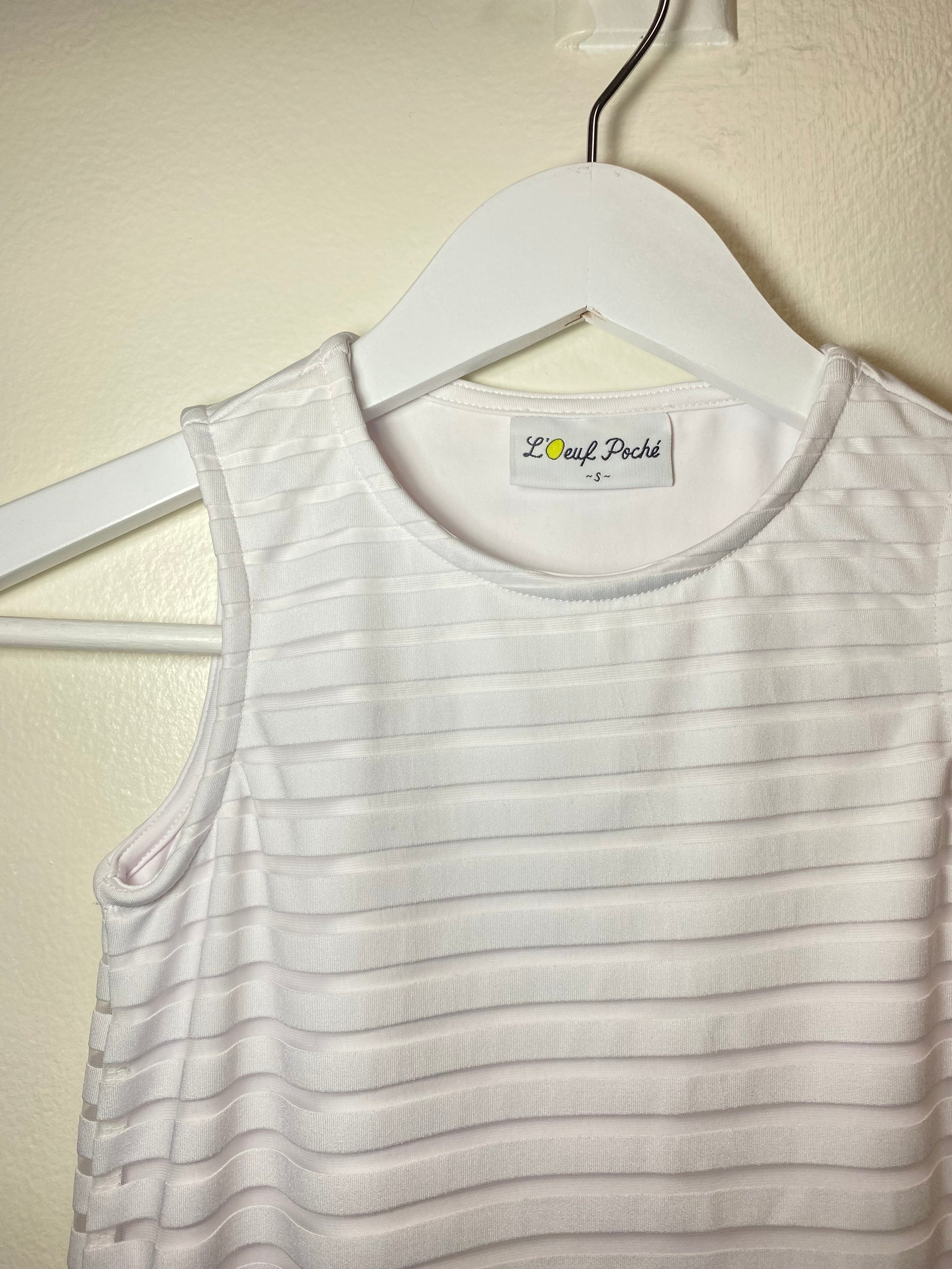 White tennis shift dress for youth girls