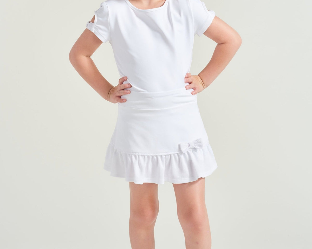 Sample Sale - Girls' Seersucker Bow Skort