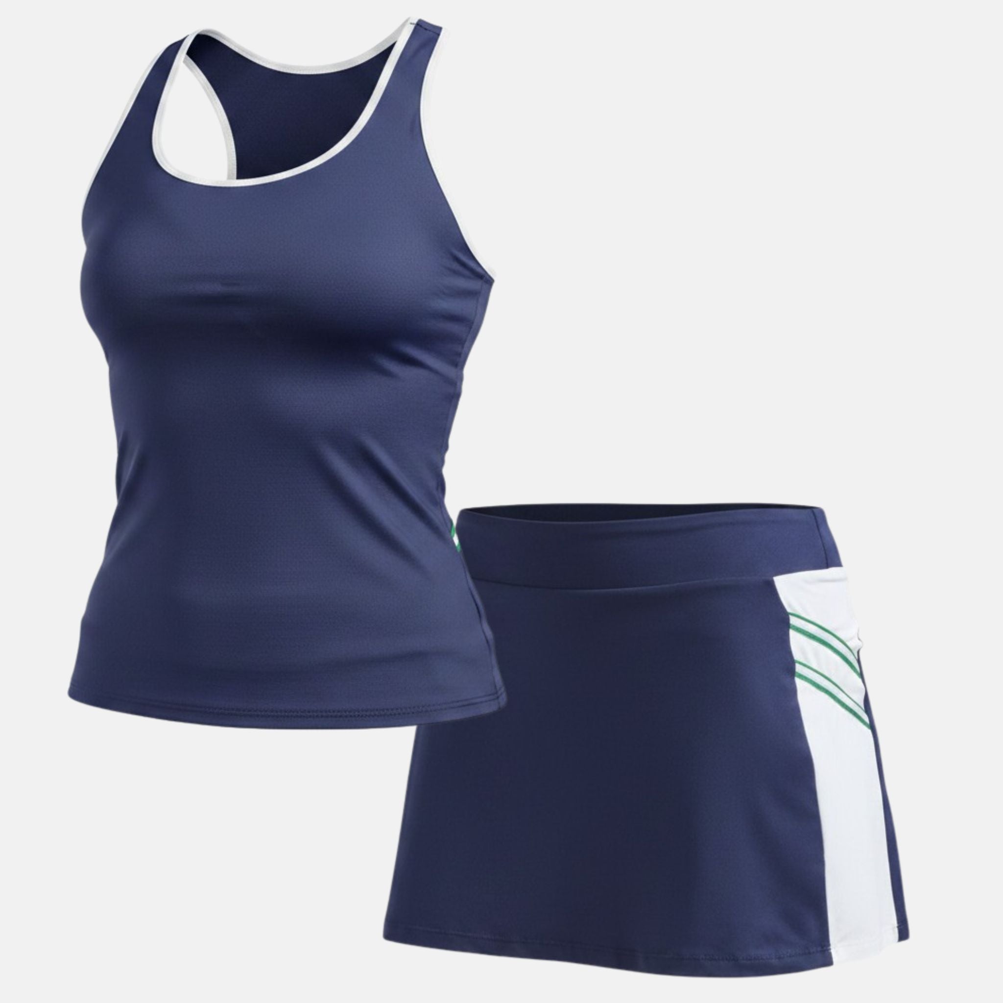 Navy Green & White Baseline Set