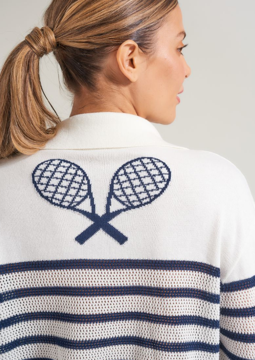 Pointelle Racquets Sweater (PRE-ORDER!)