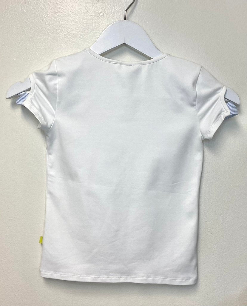 Sample Sale- Girls Seersucker Bow Shirt